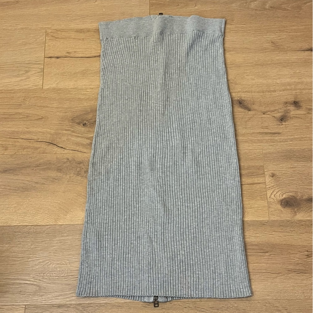 Daily Practice | Ribbed gray sweater midi skirt Women’s size M Anthropologie - Picture 9 of 9